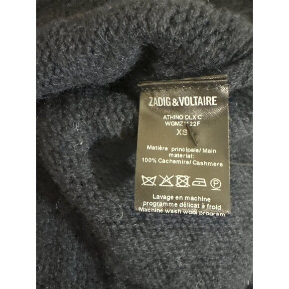 Zadig & Voltaire Cashmere Side Zip Turtleneck Sweater Size XS - Picture 5 of 5
